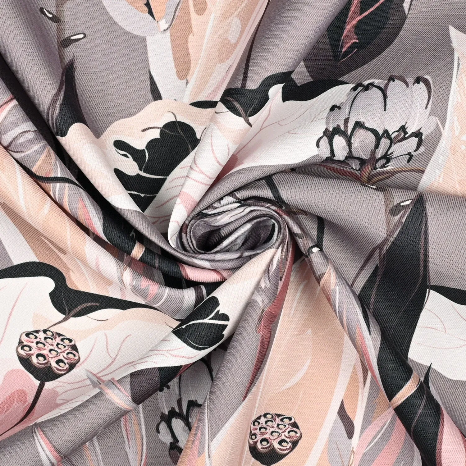 Eco Fabric Peach Blossom Grey #647
