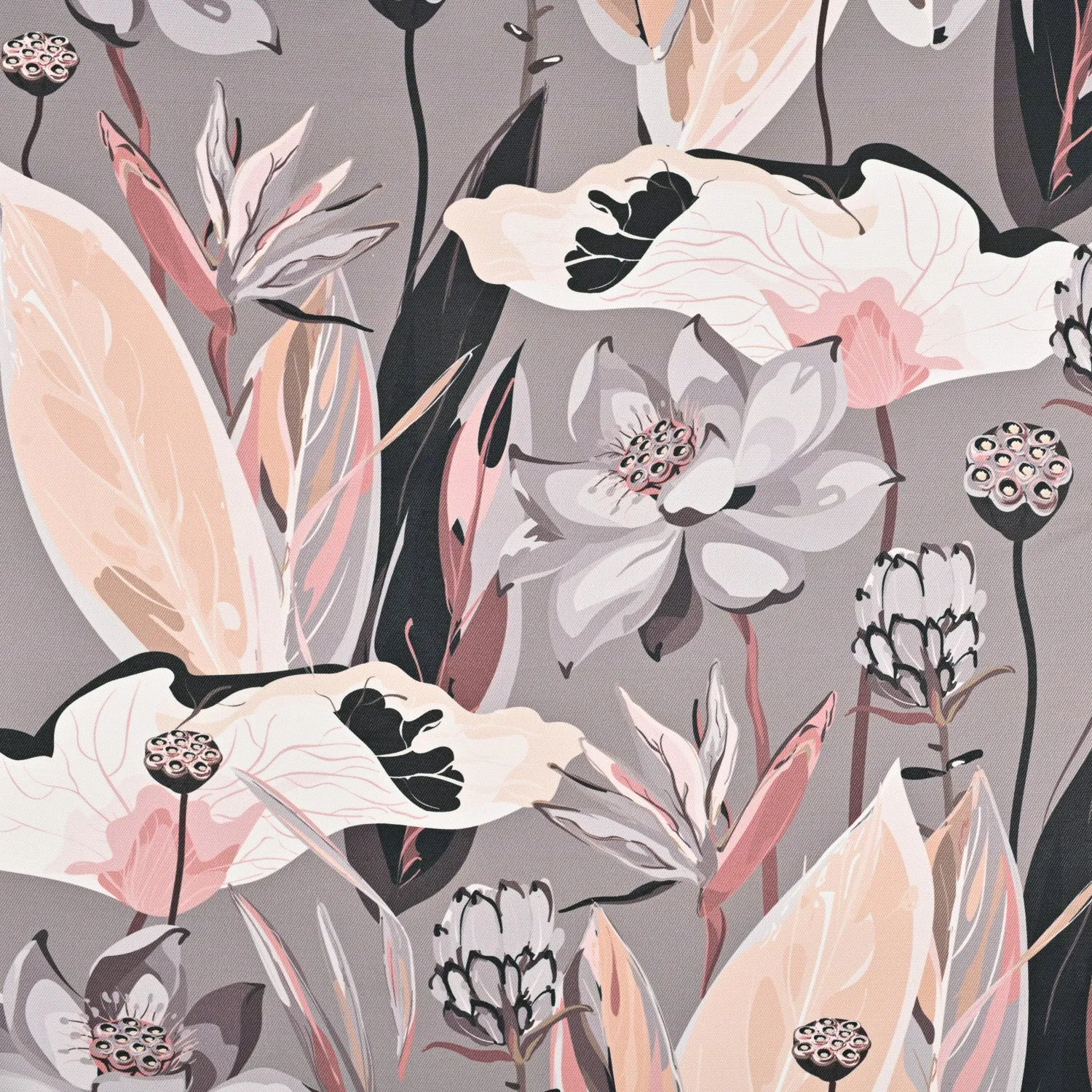 Eco Fabric Peach Blossom Grey #647