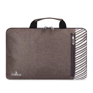 Elegant Laptop Sleeve - Comfortable Carry Handle | 15.6 inch | Brown