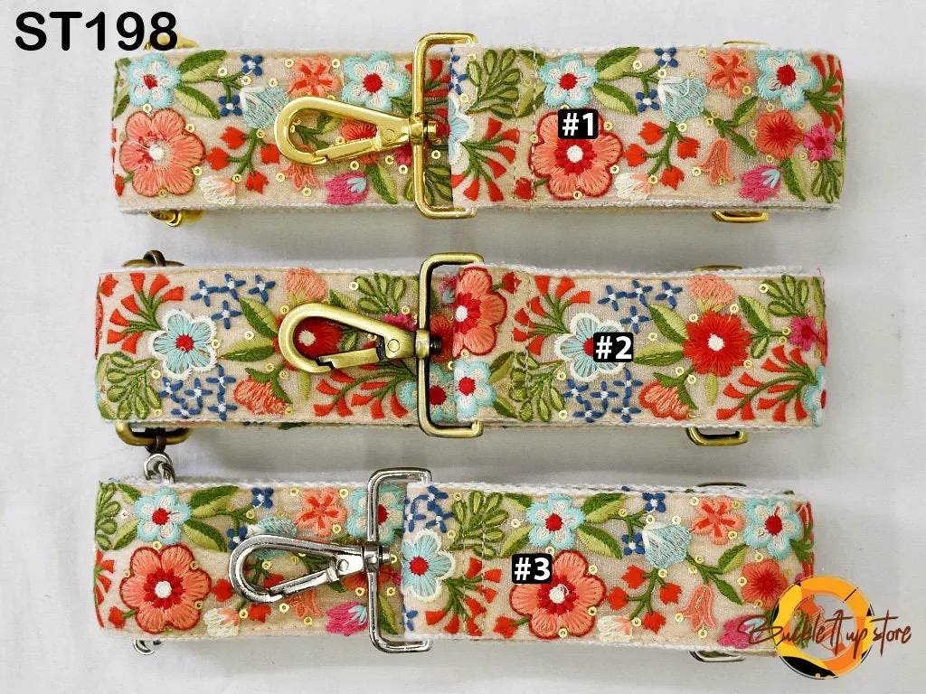 Embroidered Camera Strap Crossbody Strap for Purses Adjustable Handbag Boho Bag Strap Embroidery Replacement Strap Guitar Strap Gift for her