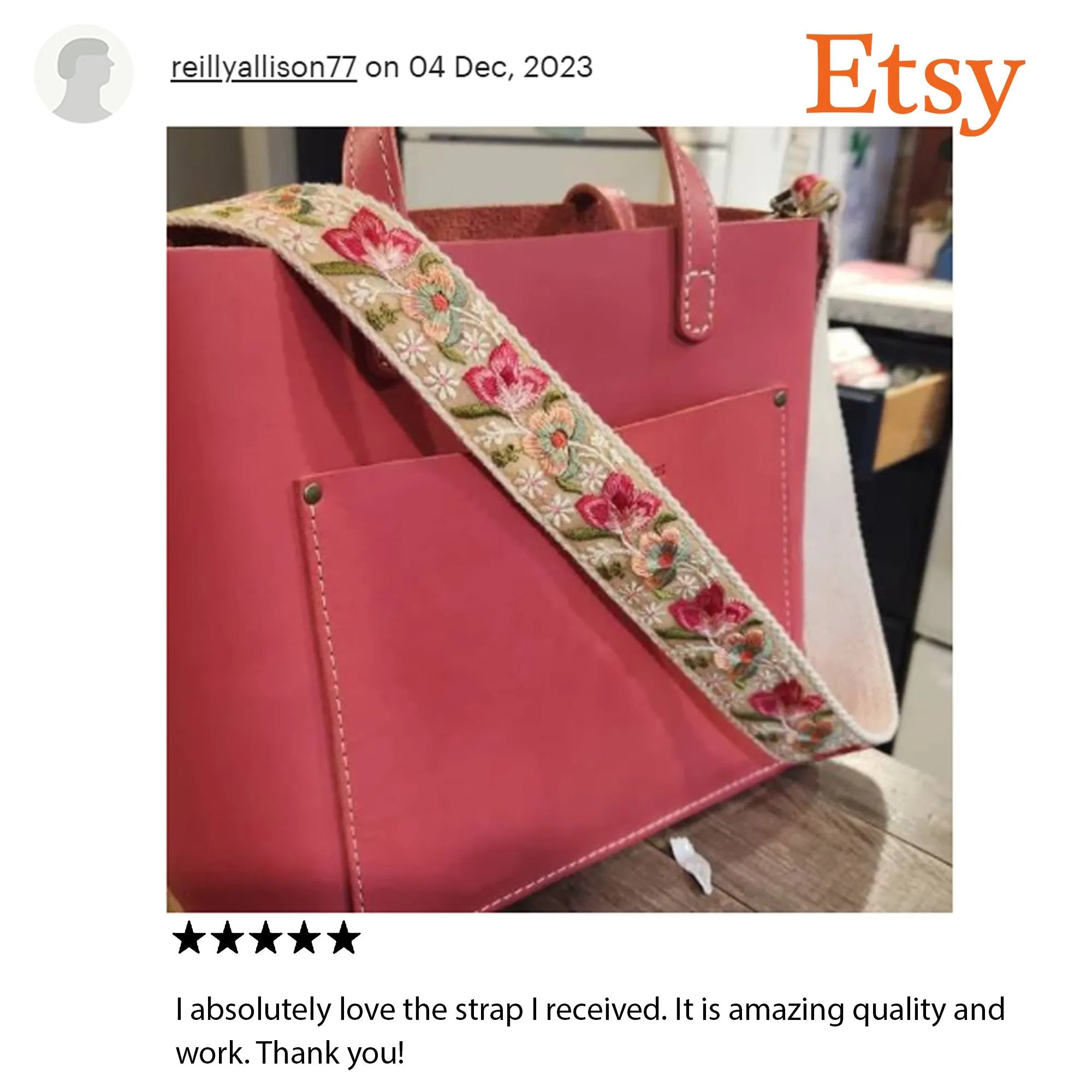 Embroidered Purse Strap Crossbody Strap for Purses Boho Bage Strap Embroidery Replacement Strap Boho Guitar Strap Handbag Strap gift for her