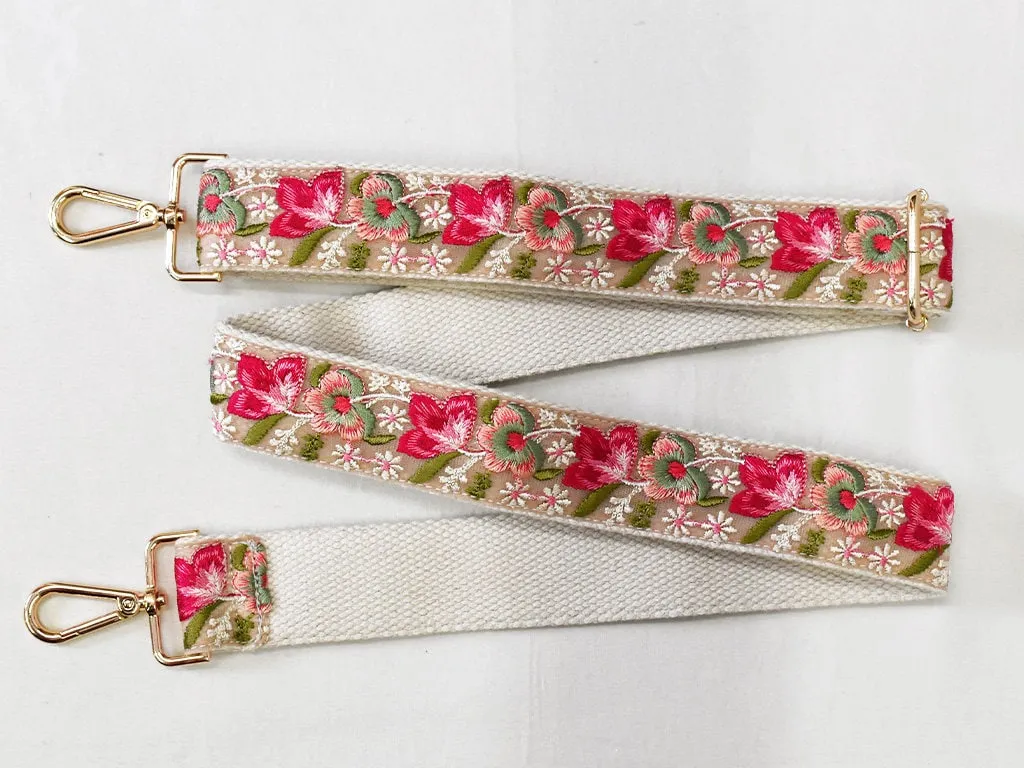 Embroidered Purse Strap Crossbody Strap for Purses Boho Bage Strap Embroidery Replacement Strap Boho Guitar Strap Handbag Strap gift for her