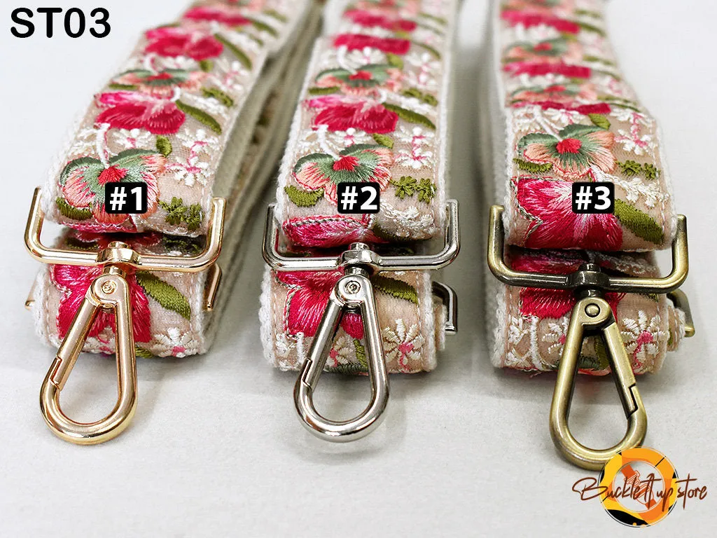 Embroidered Purse Strap Crossbody Strap for Purses Boho Bage Strap Embroidery Replacement Strap Boho Guitar Strap Handbag Strap gift for her