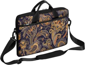 Embroidery Palace Motifs Laptop Computer Bag Waterproof Shoulder Messenger Bag 13-15 inch Durable Laptop Tote Bag with Shoulder Strap Handle Lightweight Crossbody Briefcase