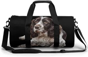 English Springer Spaniel Dog Travel Duffel Bag Gym Bags Sports Tote Shoulder Weekender Handbag for Men Women