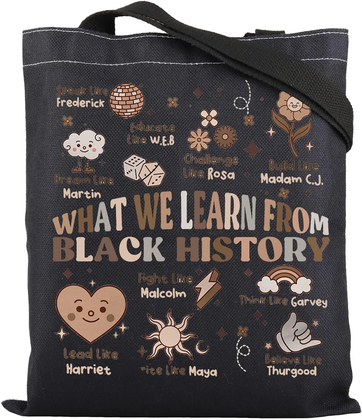 ENSIANTH Black Culture Tote Bag - Juneteenth & Black Power Gift Bag