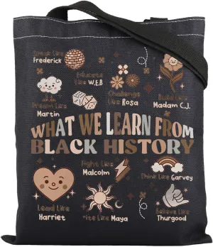 ENSIANTH Black Culture Tote Bag - Juneteenth & Black Power Gift Bag