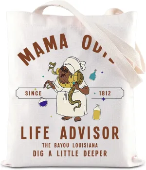 ENSIANTH Frog Kingdom Inspired Gift Mama Odie Life Advisor Tote Bag Tiana Princess Lover Gift Queen Shoulder Bag