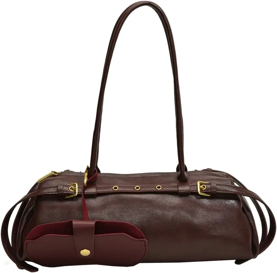 Epsion Shoulder Bag for Women Large Shoulder Bag Slouchy Bag Retro Brown Tote Purse with Zipper Closure Work Travel 2025