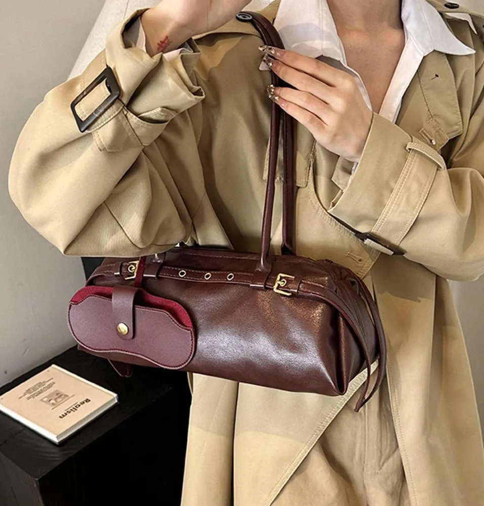 Epsion Shoulder Bag for Women Large Shoulder Bag Slouchy Bag Retro Brown Tote Purse with Zipper Closure Work Travel 2025