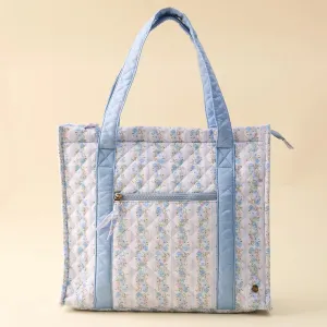 Everyday Quilted Tote Petal Parade Blue