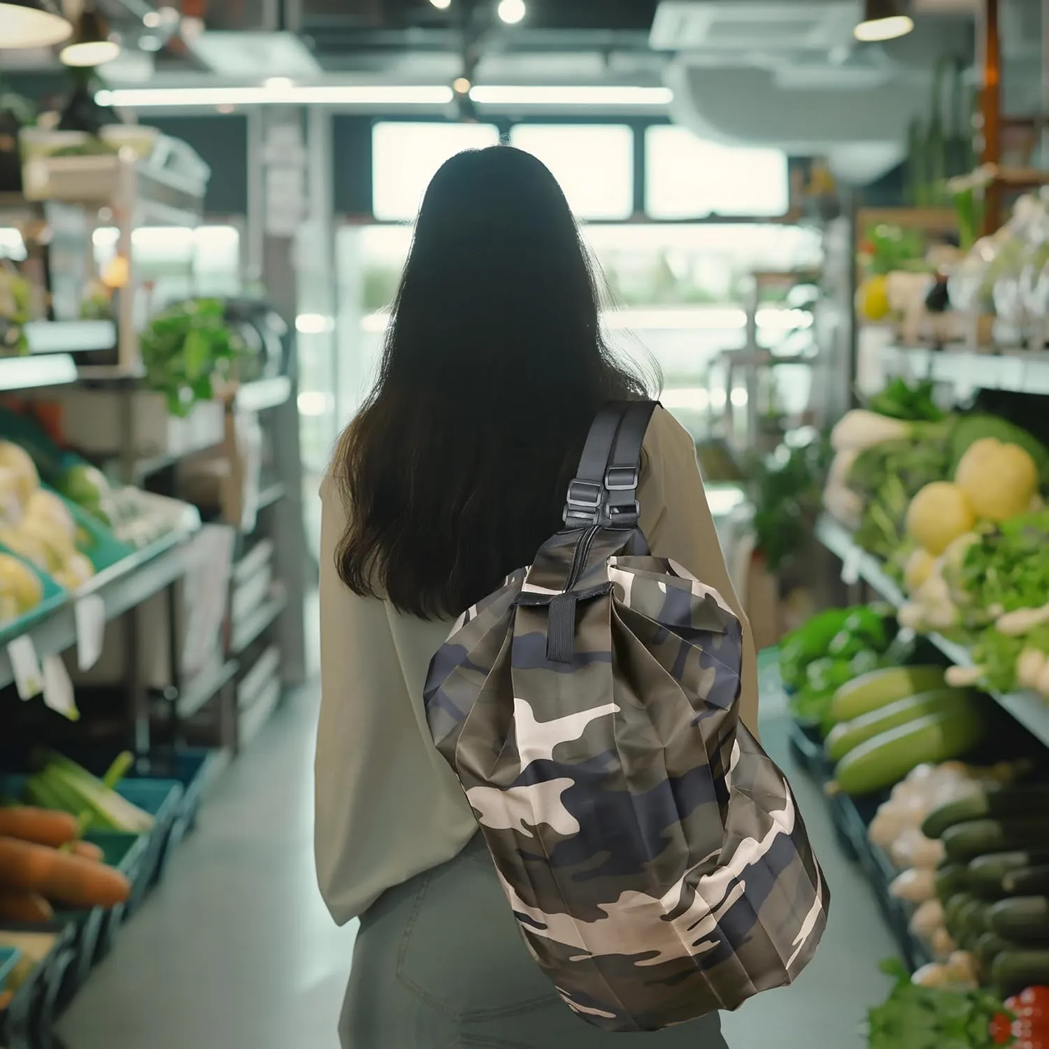evron Reusable Grocery Bags,Eco Bag,Large Capacity Foldable Tote Bags,Durable Waterproof,for Shopping/Travel/Laundry