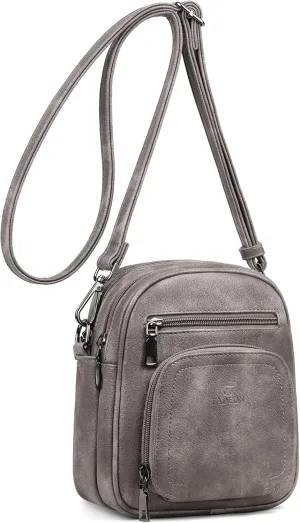 FADEON Small Purses for Women Crossbody Bags, Designer PU Leather Mini Cross Body Purse Travel Shoulder Bag Card Slots
