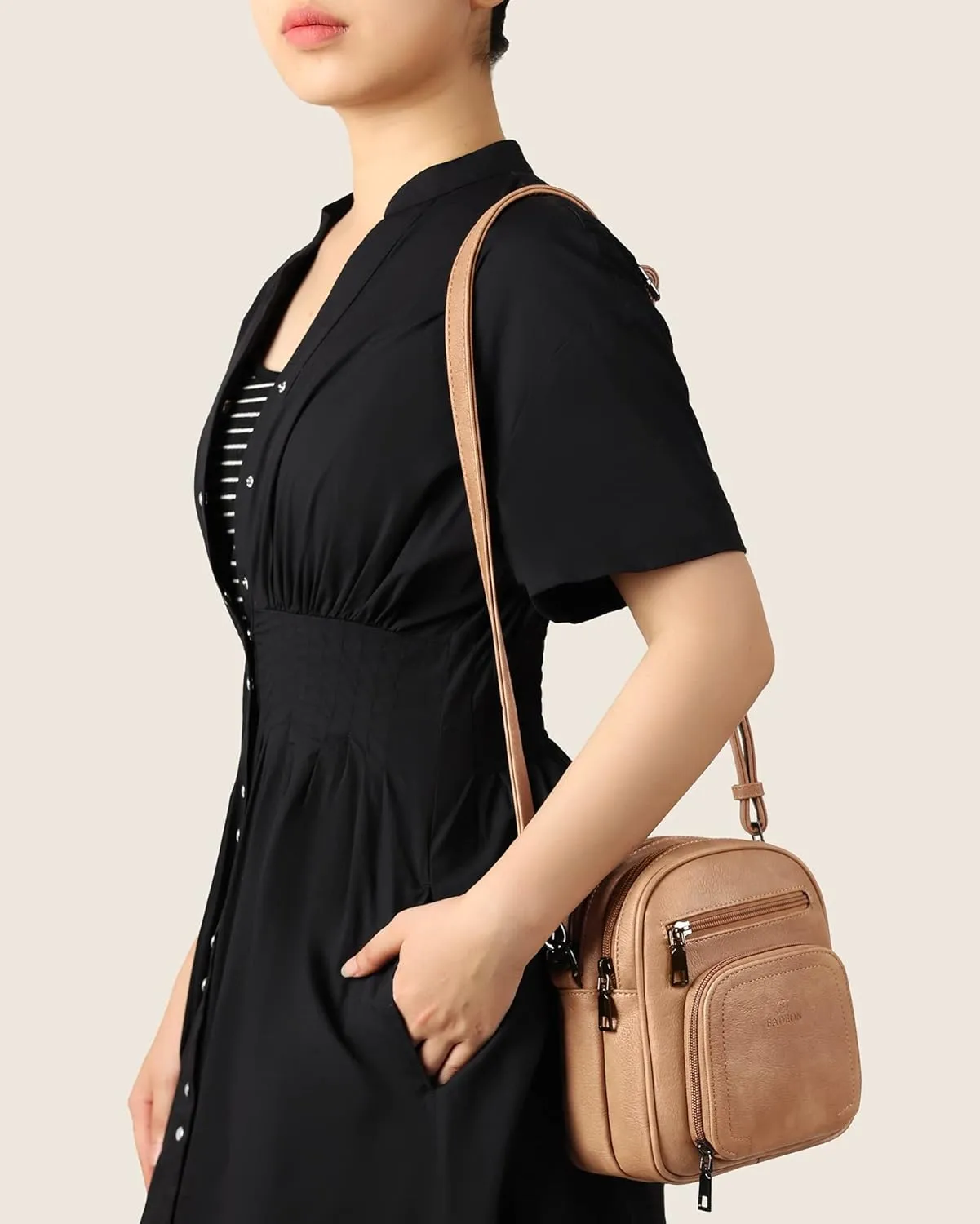 FADEON Small Purses for Women Crossbody Bags, Designer PU Leather Mini Cross Body Purse Travel Shoulder Bag Card Slots