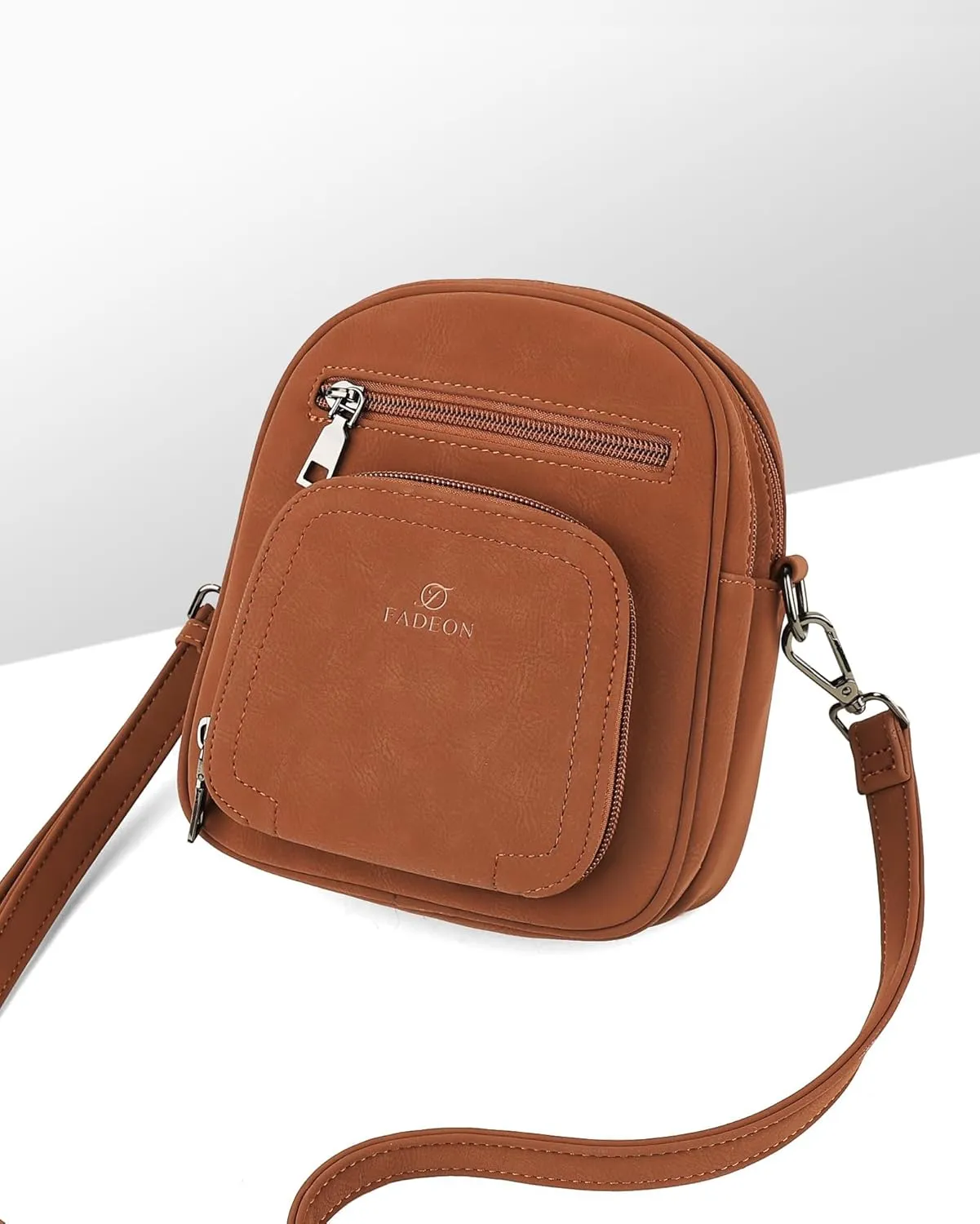 FADEON Small Purses for Women Crossbody Bags, Designer PU Leather Mini Cross Body Purse Travel Shoulder Bag Card Slots