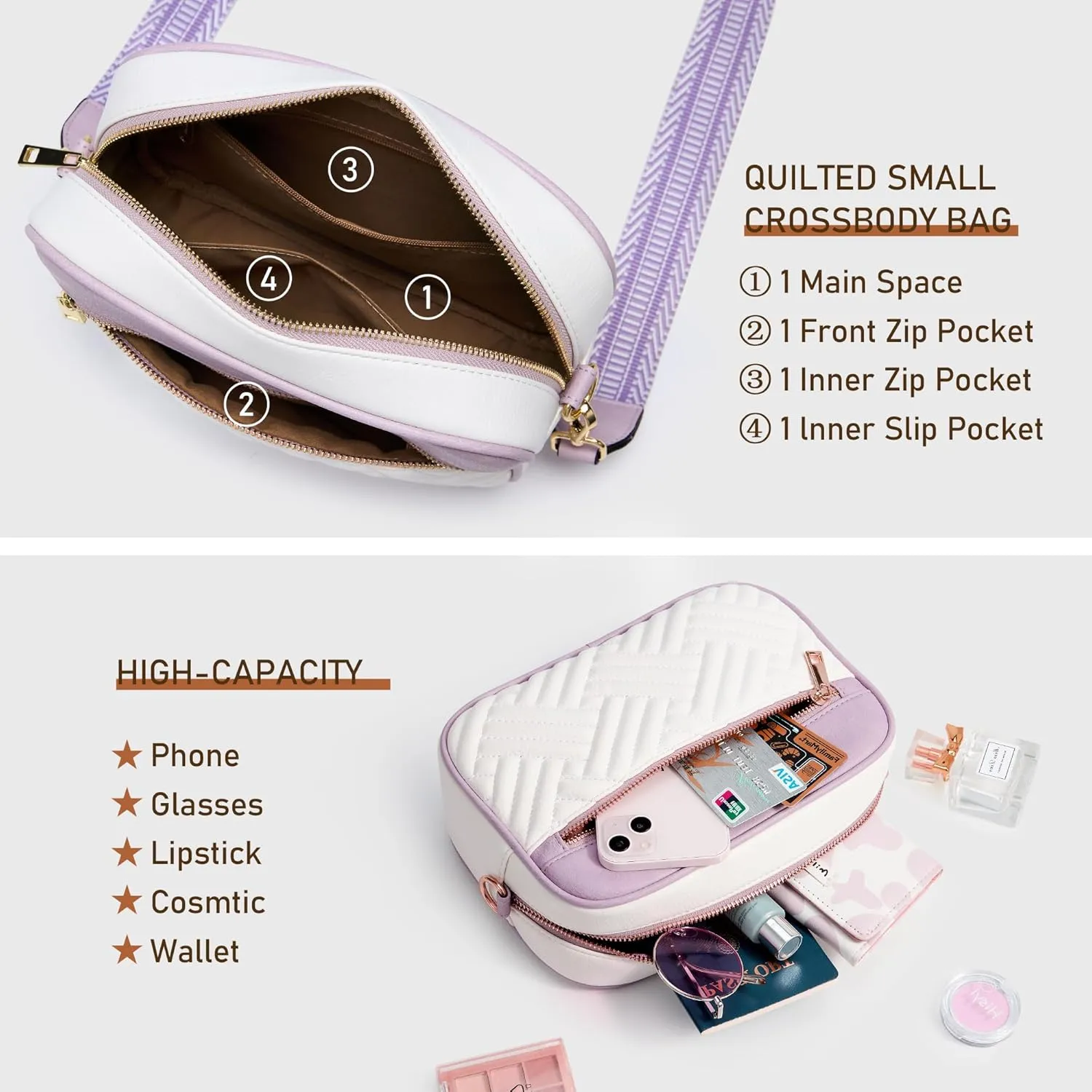 Fancy Forest Crossbody Bags for Women - Trendy Vegan Leather Small Purse, Travel-Ready Designer Accessory