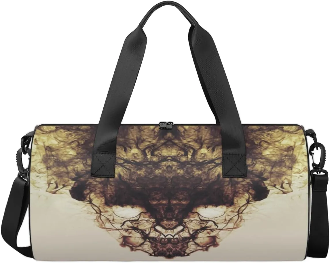 Fantasy Sugar Skull Sports Duffel Bag, Gym Tote Bag Waterproof Weekender Travel Bag for Overnight Travel Luggage Workout Women Men