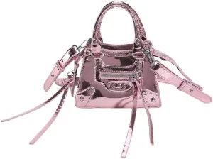 Fashion Crossbody Bag for Women, Shiny Y2K Shoulder Bag Handbags Top Handle Bag Women Ladies Grunge Sling Purse Casual (pink colour)