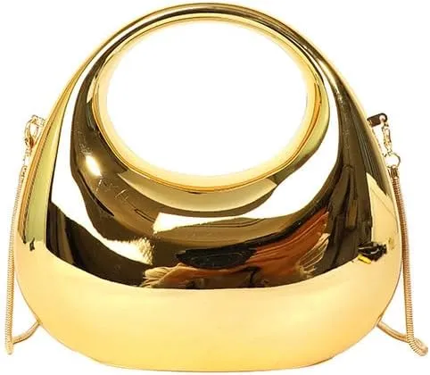 Fashion Handbag Purse for Women, Top Handle Bag Fashion Grunge Crossbody Bag Y2K Trendy Shoulder Handbags Women (golden)