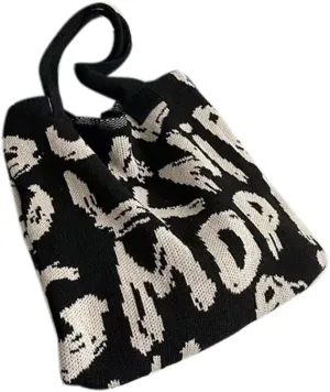 Fashion Knitted Shoulder Bag Elegant Tote Bag Casual Large Capacity Handbag Women Purse Breathable and Comfortable