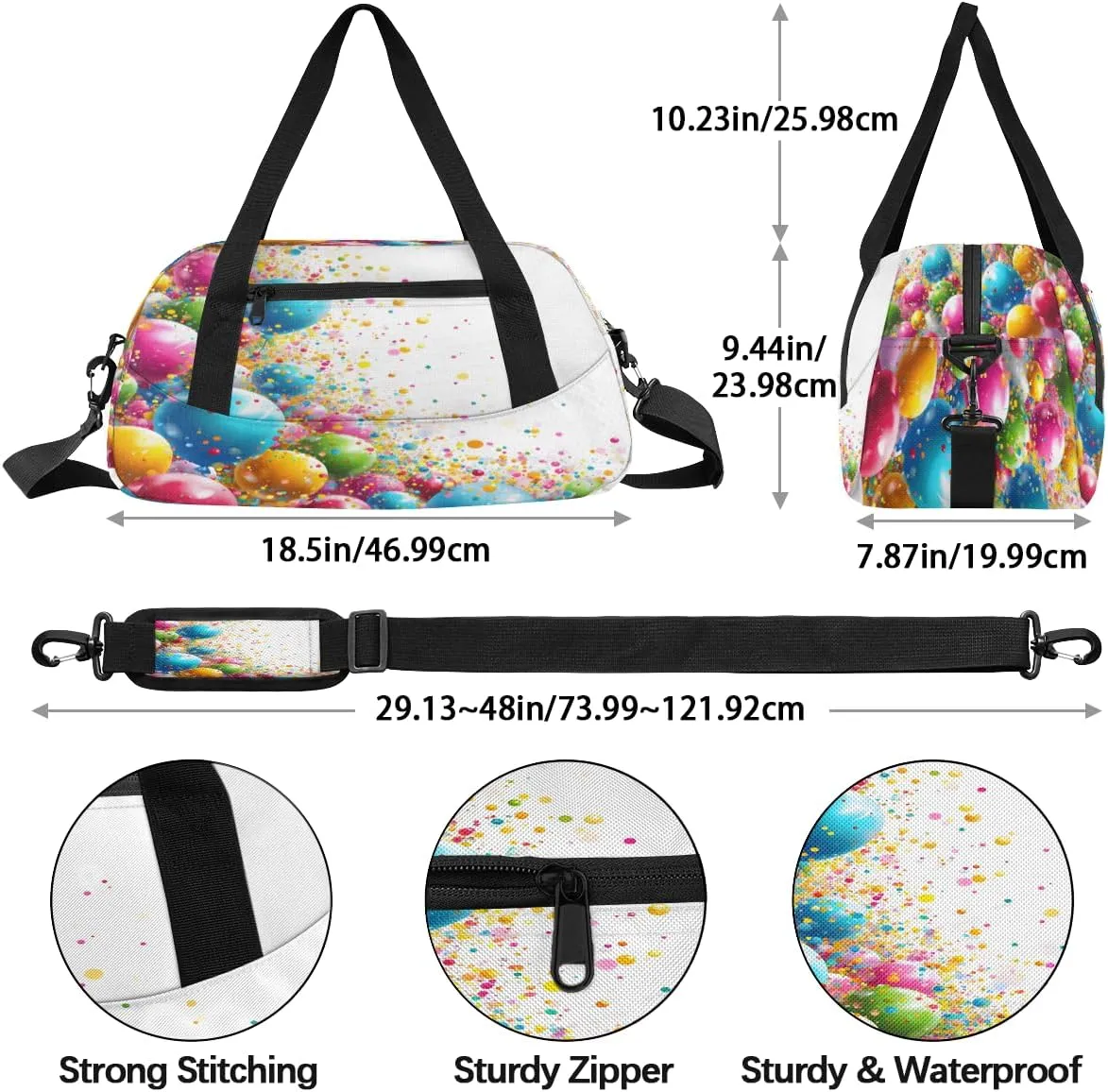 Festivals - Celebrations Kids Duffle Bag Boys Girls Small Sport Dance Gym Bag for Overnight Travel Weekender Carry On