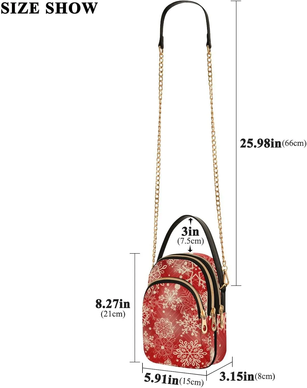 Festive Cell Phone Purse Crossbody Handbag Durable Shoulder Bag