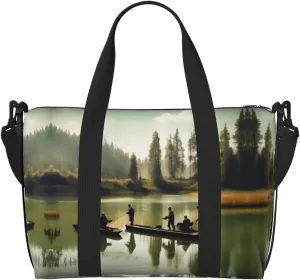 Fishing Lake Fishermens Printingtravel Gym Bag For Tote Bag Carry On Luggage Sport Duffle