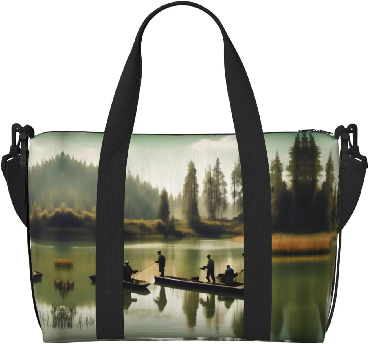 Fishing Lake Fishermens Printingtravel Gym Bag For Tote Bag Carry On Luggage Sport Duffle
