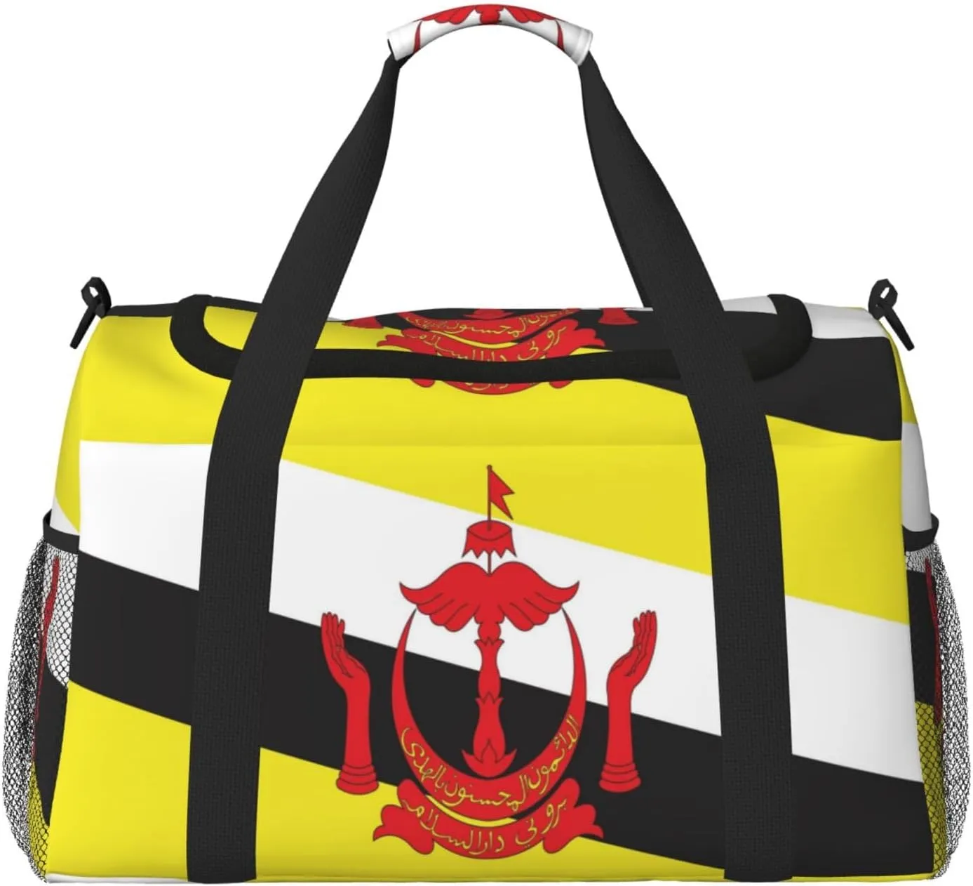 Flag Of Brunei Travel Duffel Bag Large Foldable Waterproof Overnight Bag For Beach Swim Bags Pool Sports Gym