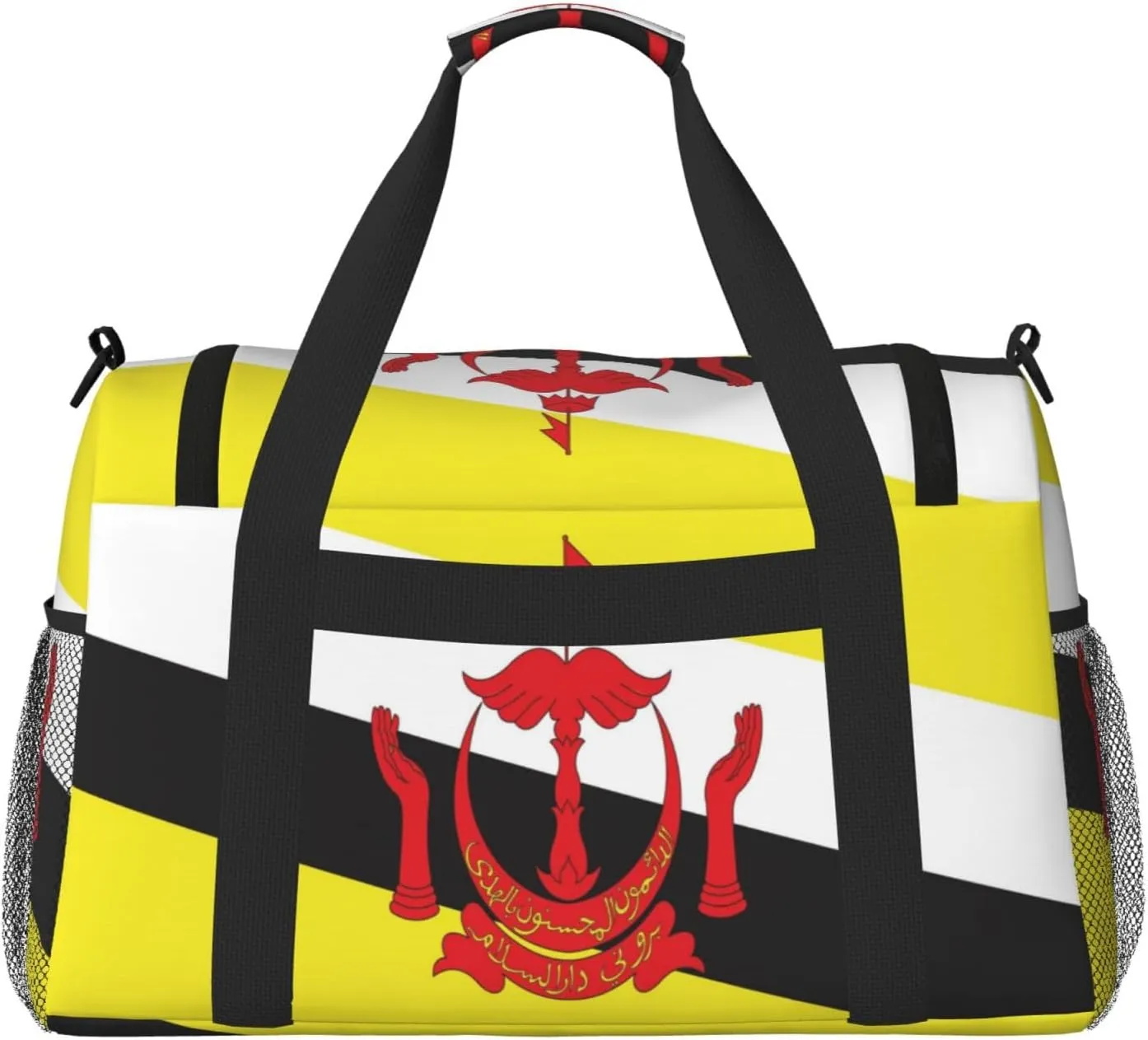 Flag Of Brunei Travel Duffel Bag Large Foldable Waterproof Overnight Bag For Beach Swim Bags Pool Sports Gym