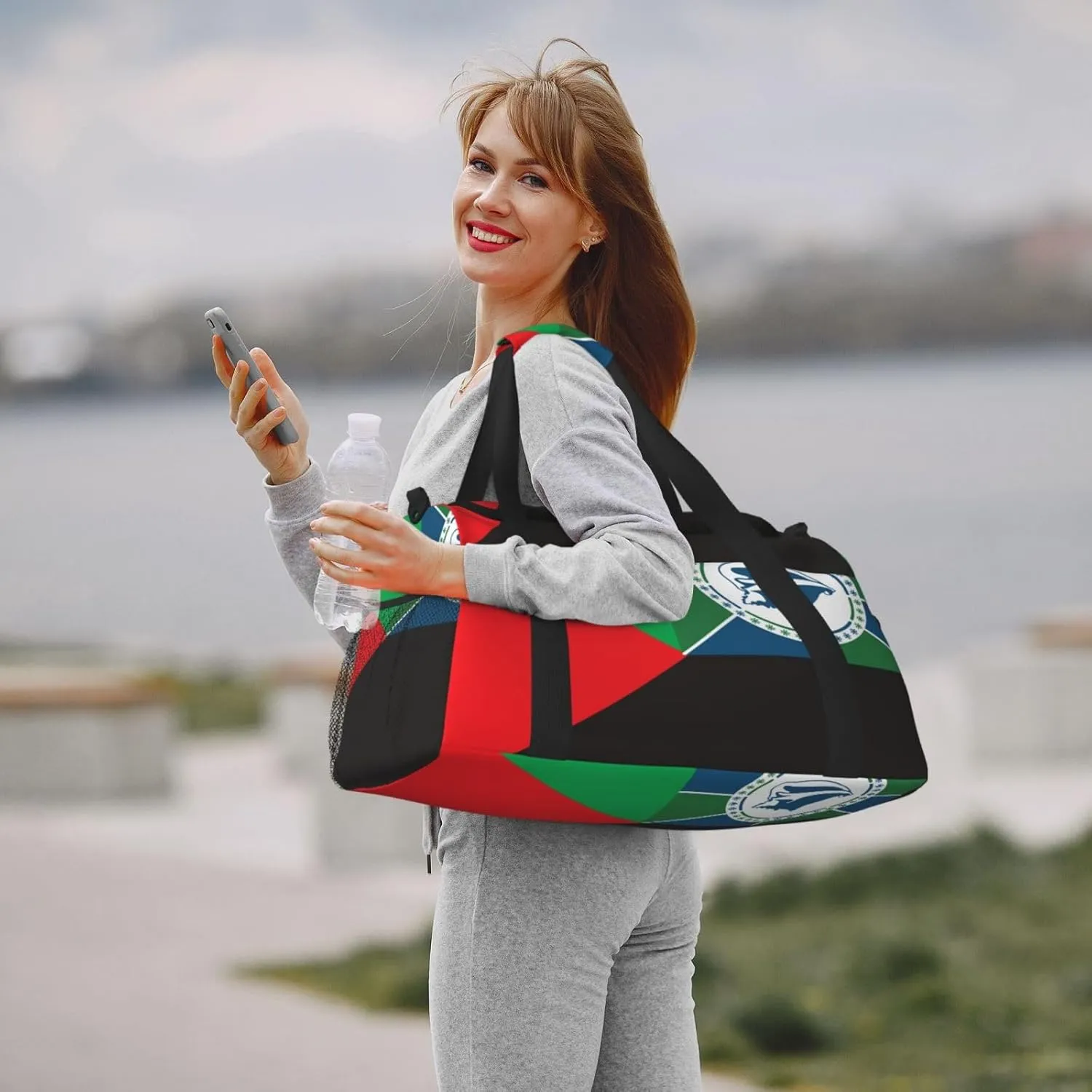 Flag Of Martinique Travel Duffel Bag Large Foldable Waterproof Overnight Bag For Beach Swim Bags Pool Sports Gym