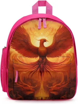 Flaming Phoenix Bird Cute Printed Backpack Lightweight Travel Bag for Camping Shopping Picnic