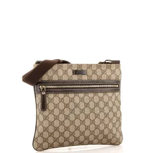 Flat Messenger Bag GG Coated Canvas Medium