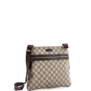 Flat Messenger Bag GG Coated Canvas Medium