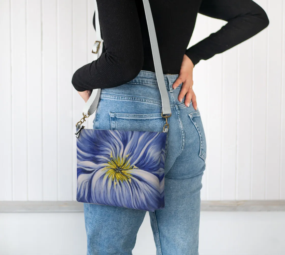 Flower Crossbody Vegan Flax Purse Leather Special collections High-efficiency