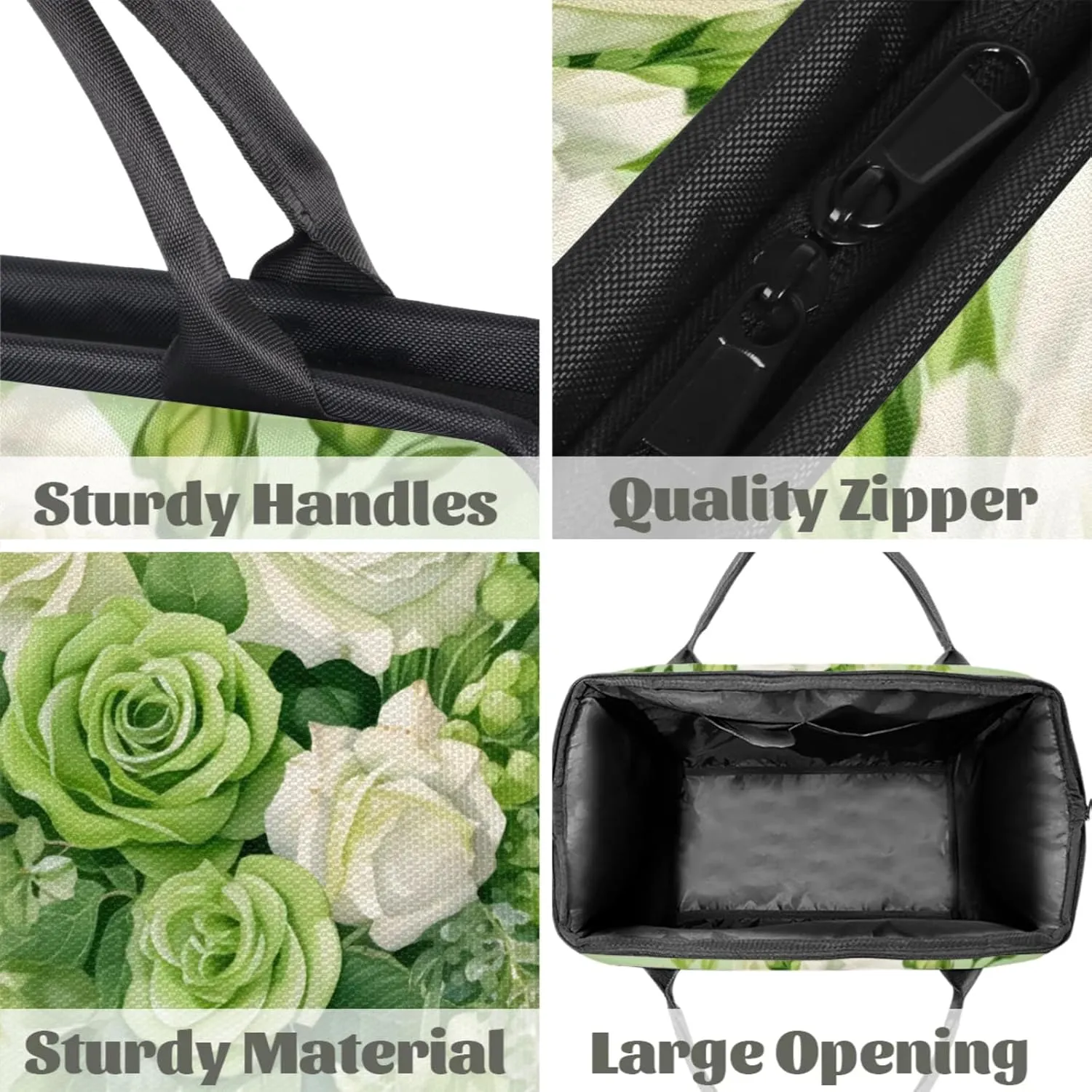 Flower Floral Gym Bag for Women Men Travel Sports Duffel Bag with Trolley Sleeve Waterproof Sports Gym Bag Weekender Overnight Bag Carry On Tote Bag for Travel Gym Sport