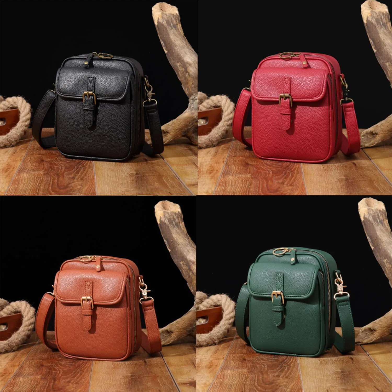 Forcipower 07 Crossbody Bag, Forcipower 07 Purse, Vintage Leather Anti Theft Shoulder Bag with 10 Card Slots