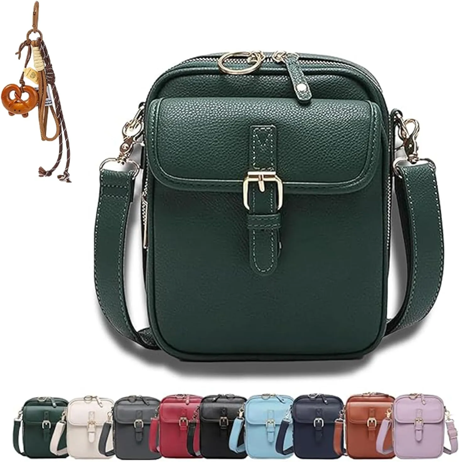 Forcipower Crossbody Bag, Crossbody Leather Bag, Vintage Leather Anti Theft Shoulder Bag