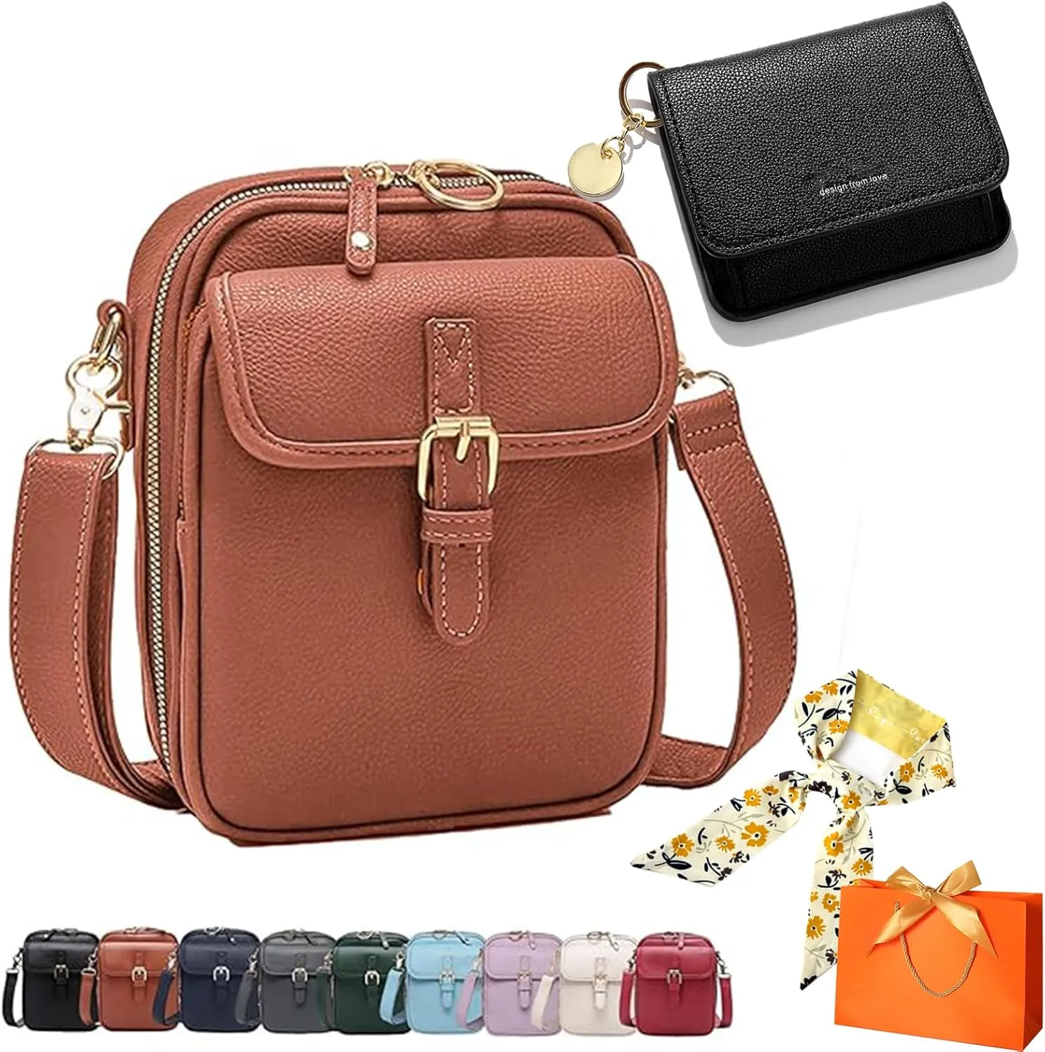 Forcipower Crossbody Leather Bag, Collaboraten1 Crossbody Leather Bag, Anti-Theft Vintage Shoulder Bag Purse