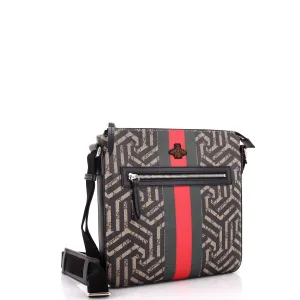 Front Zip Messenger Caleido GG Coated Canvas Medium