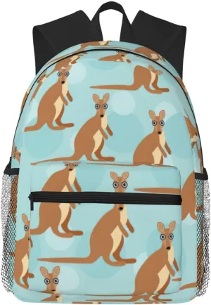 Funny for Kangaroo Zoo print Lightweight and comfortable backpack Casual Laptop Backpack for Travel Hiking