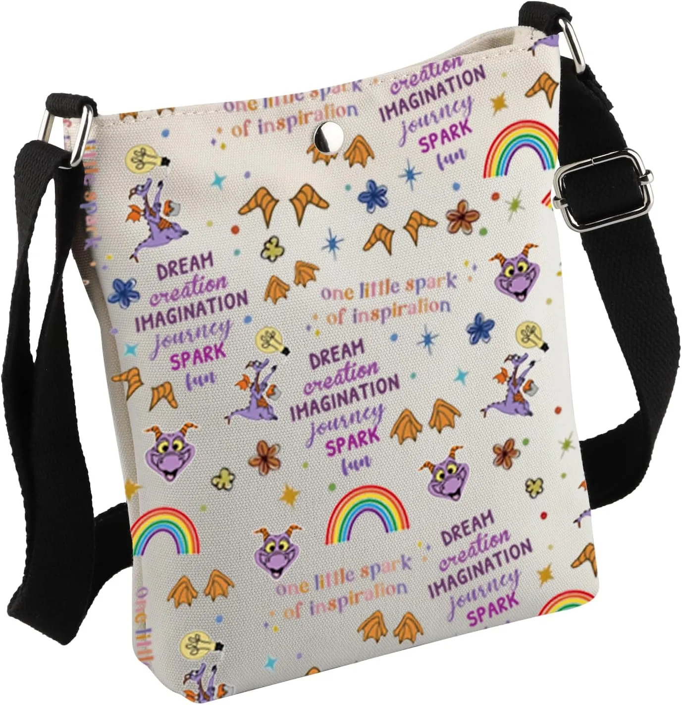 Funny Purple Dragon Gift One Little Spark Crossbody Bag Purple Dragon Lover Gift P -urple D-ragon Merchandise