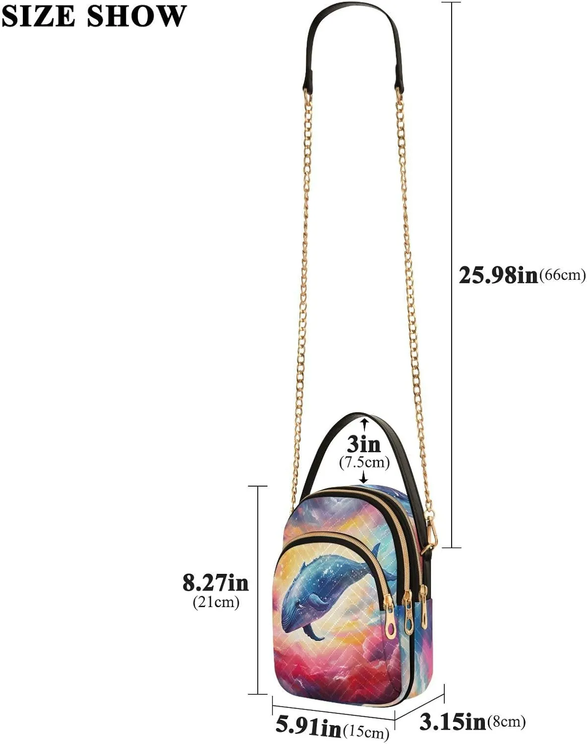 GAIGEO Fantasy World Flower Sea Crossbody Bag with Strap, Lady Crossbody Bag, Crossbody Bag Purse for Women