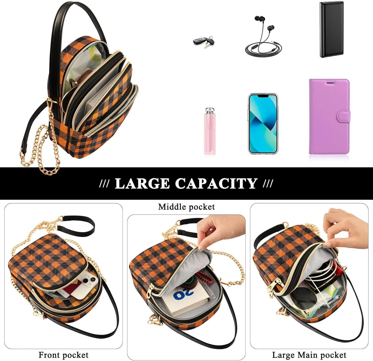 GAIGEO Santa Claus Women Crossbody Bags, Crossbody Purses for Women Trendy, Summer Crossbody Purse