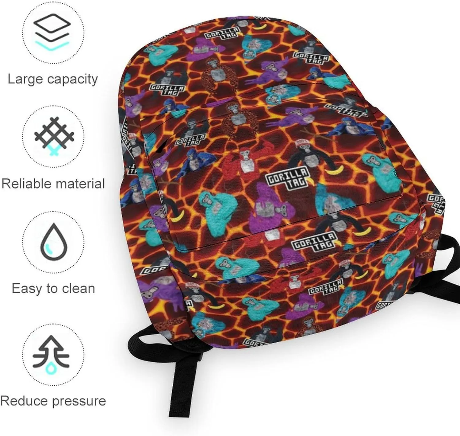 Game Backpacks Tag Backpack Travel Daypack Monkey Laptop Bag For Women Men