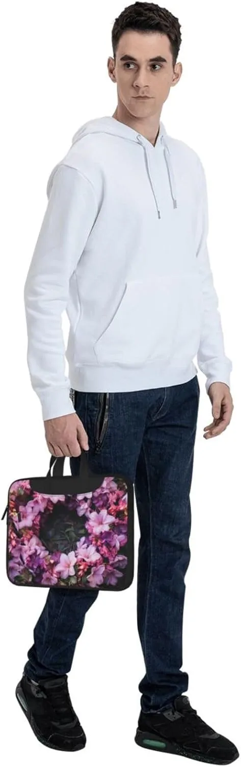 Garlands Nice Flowers Print Work Casual Office Laptop Shoulder Messenger Bag 13 inch 14 inch 15.6 inch
