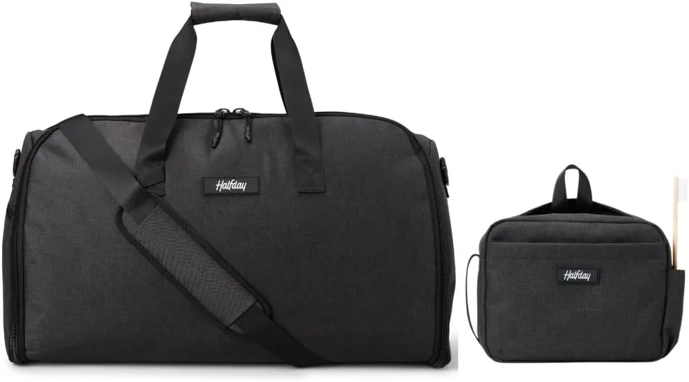 Garment Duffel Bag 45L, Shadow and Sidecar Toiletry Kit, Shadow
