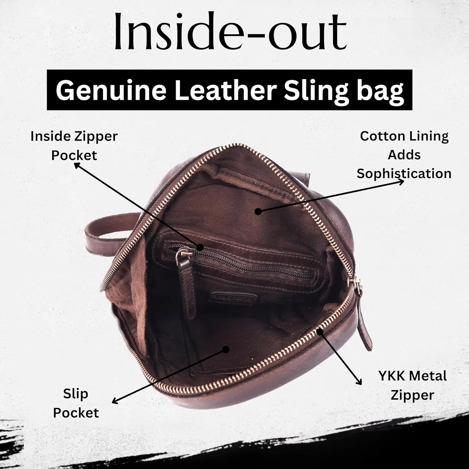 Genuine Leather Body Bag Unisex Trendy Casual Travelling Essentials Kept Bag, Durable Secure Travel Brown