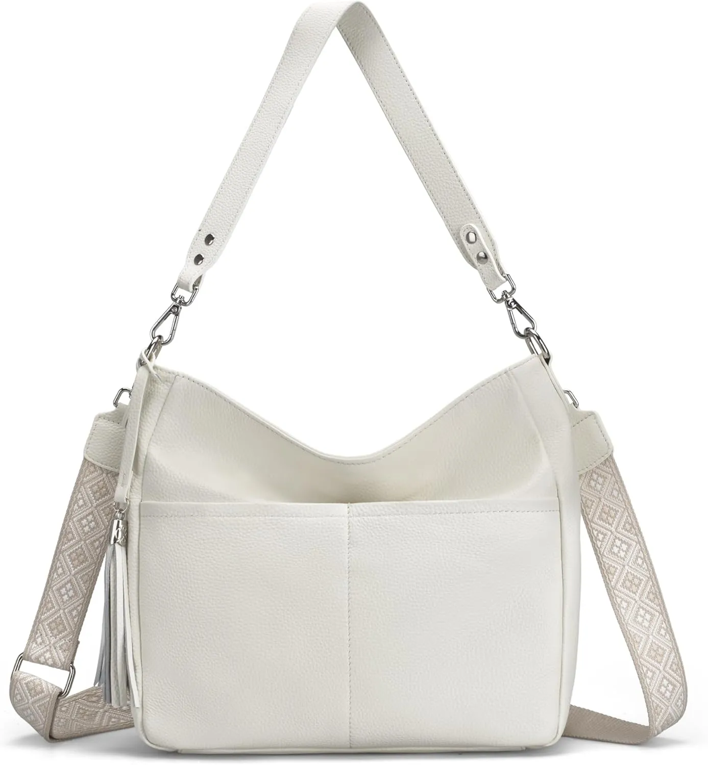 Genuine Leather Purse for Women, Soft Leather Crossbody Hobo Bag with 2 Removable Straps Womens Purses and Handbags