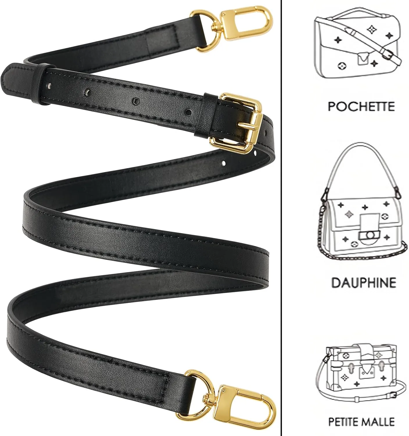 Genuine Vachetta Leather Crossbody Strap Genuine Leather Adjustable Replacement Strap for Shoulder Bag Handbag Purse